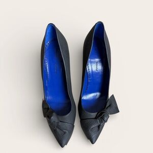 Proenza Schouler - Black Bow Leather Rose Gold Heel - Sz 40.5 (fits US 9.5)